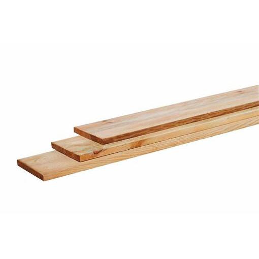 Grenen geschaafde plank 1,5x14,0x360 cm. groen geïmpregneerd