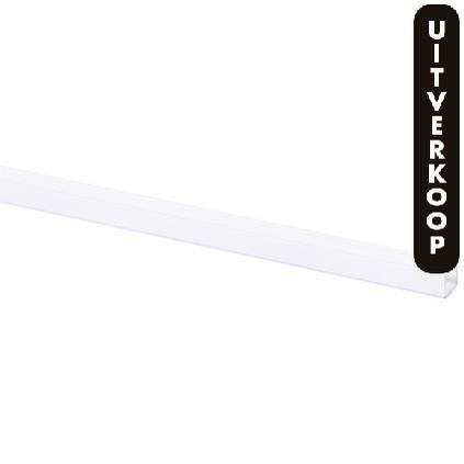 U-profiel kunststof (plaat < 10 mm) 10x13mm wit 260 cm.