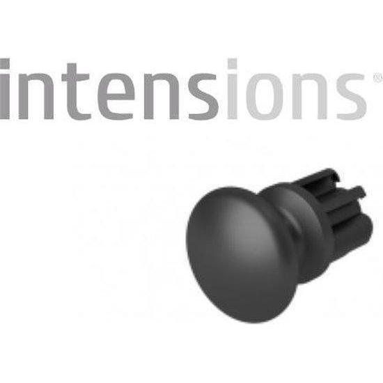 Intensions knop Button zwart mat 20mm 3pp (2 stuks)