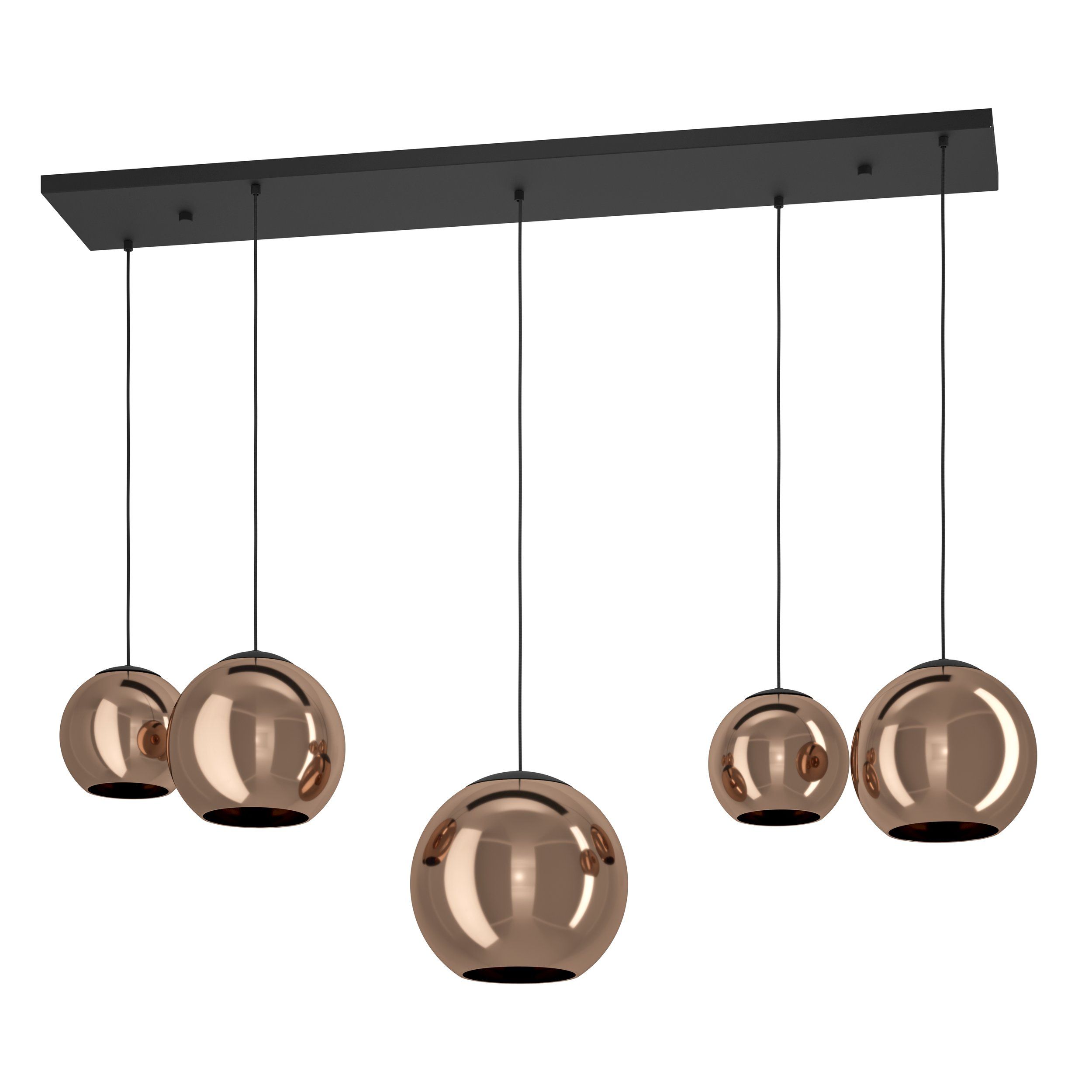 Eglo Cordoba hanglamp 5x E27 zwart/koper