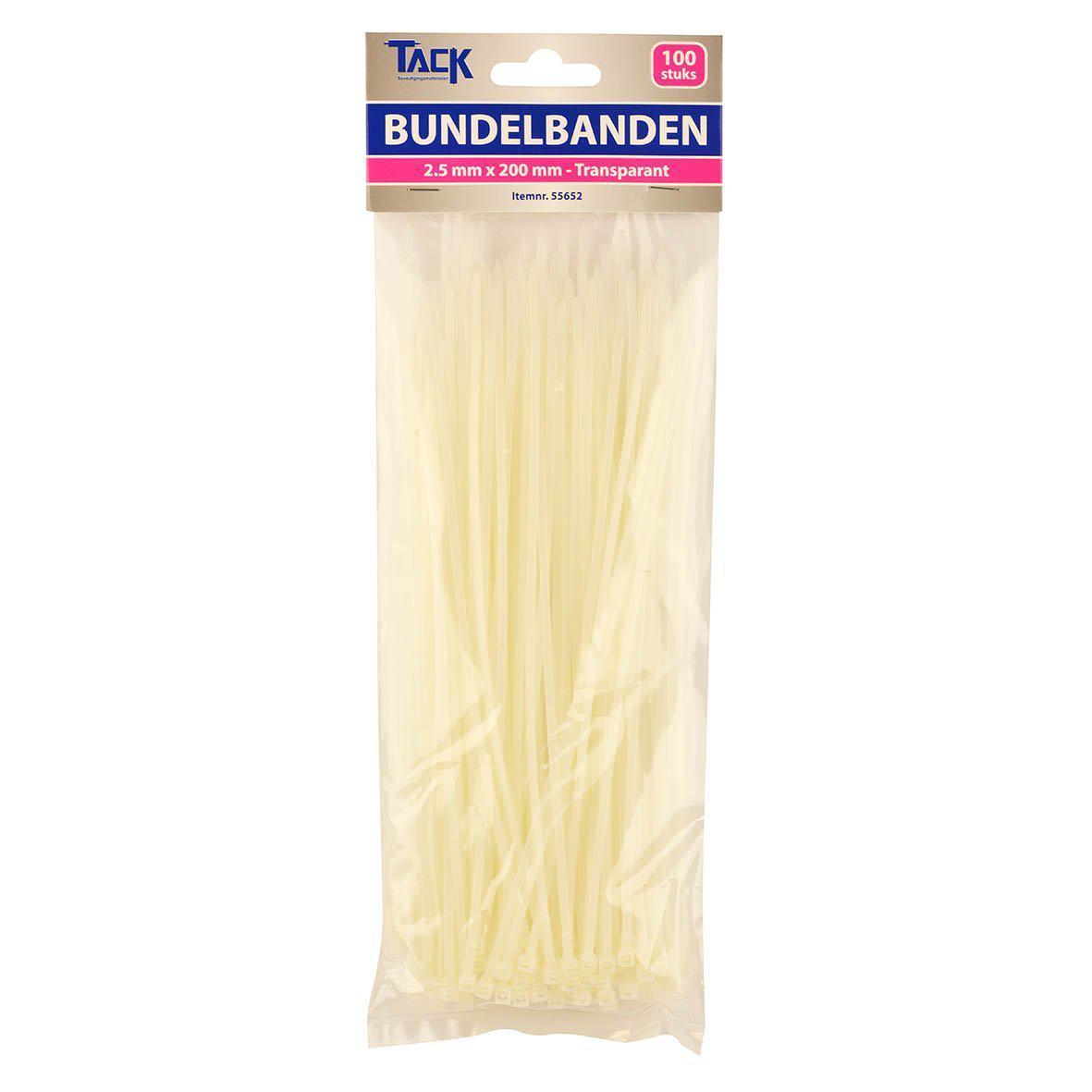Bundelbandje tiewraps 2,5 x 200 mm. 100 st.