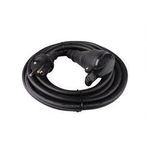 Verlengsnoer 20 meter neopreen 3x1,5 mm. H07RN-F zwart