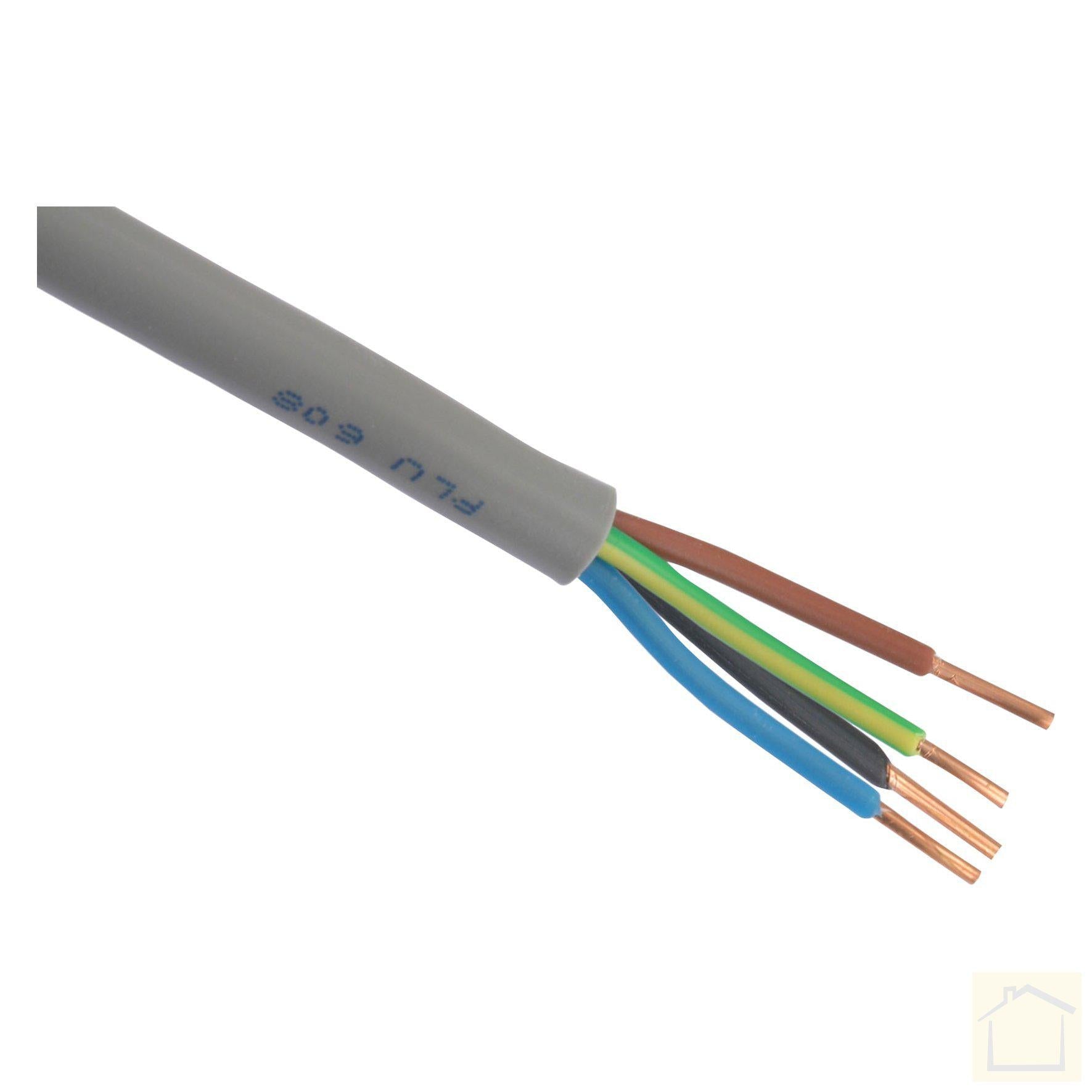 Buitenkabel XMVK 4 x 2.5 mm² 10 meter grijs