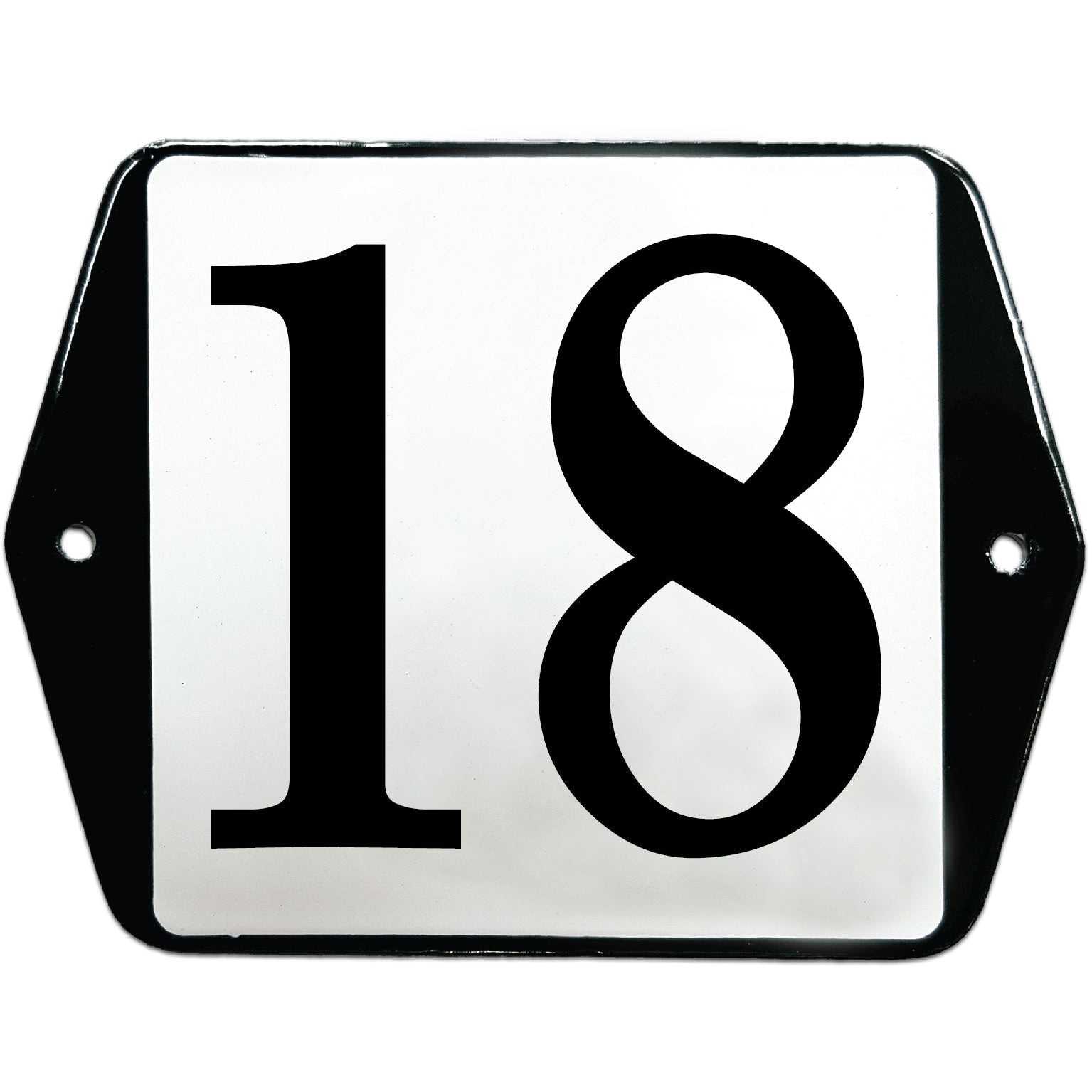 Emaille huisnummer 10x10 - 18