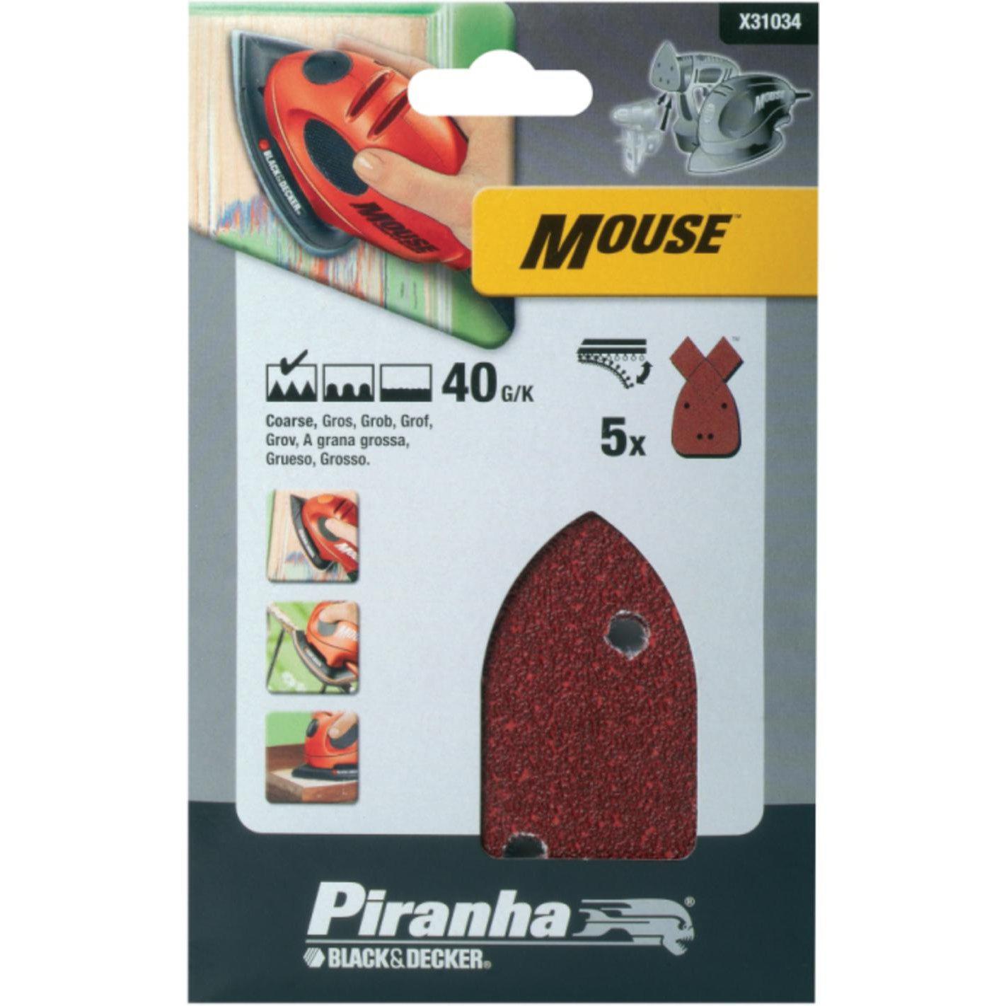 Piranha Piranha Schuurstroken Mouse, 40K (5 stuks)