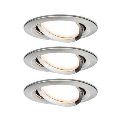 Paulmann Premium EBL set Coin Slim dim rond zwb LED 3x6,8W 2700K 230V 51mm fe geb/alu