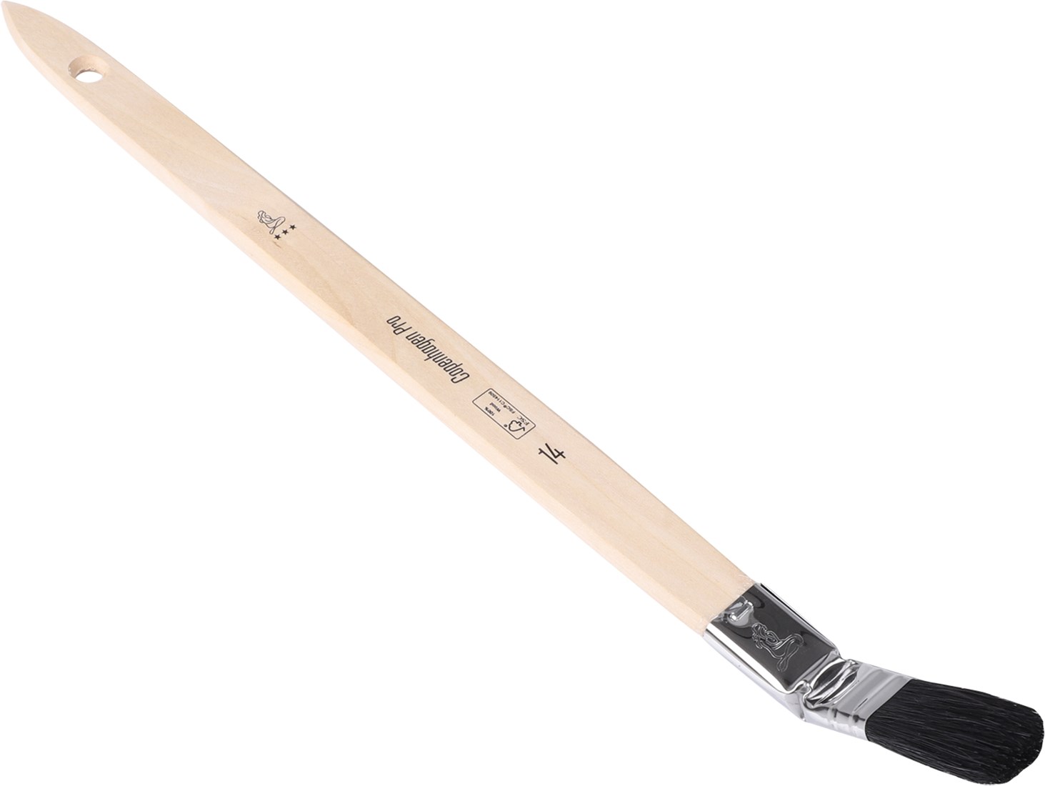 Copenhagen Pro lyonse penseel gebogen zwart chinees varkenshaar maat 14