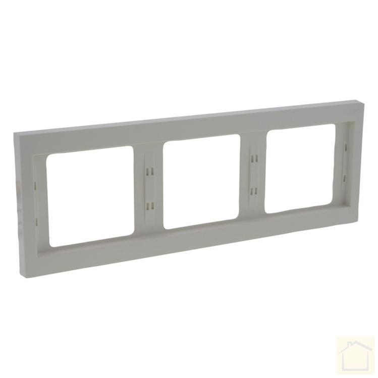 Berker K1 afdekraam inbouw, 3-voudig polarwit