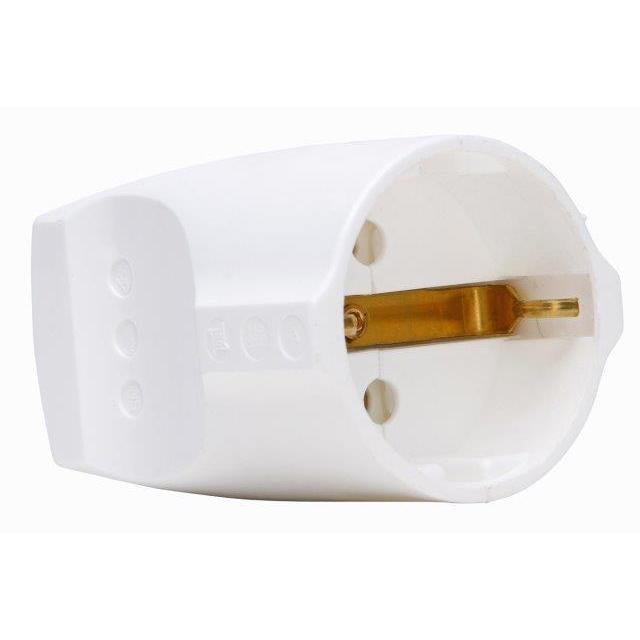 Contrastekker 3x1,5mm 16/250V helder wit