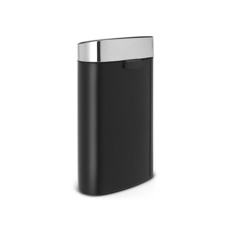 Brabantia Touch Bin afvalemmer 40 ltr. Matt Zwart - Matt Steel Fingerprint Proof