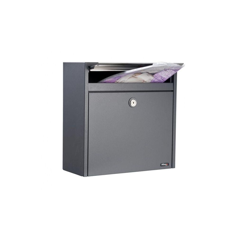 Allux brievenbus 2500 antraciet inox klep