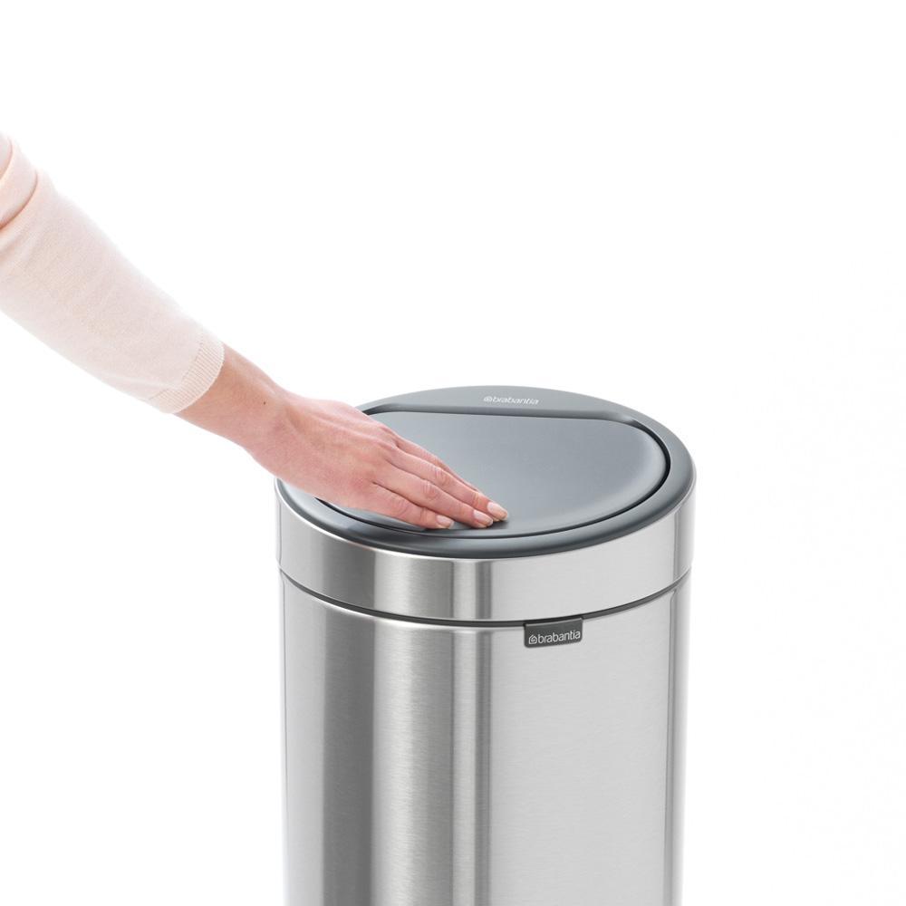 Brabantia Touch Bin afvalemmer 30 ltr. Matt Steel Fingerprint Proof