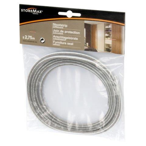 StoreMax Basic schuifdeur accessoires stootstrip grijs 2,75 meter