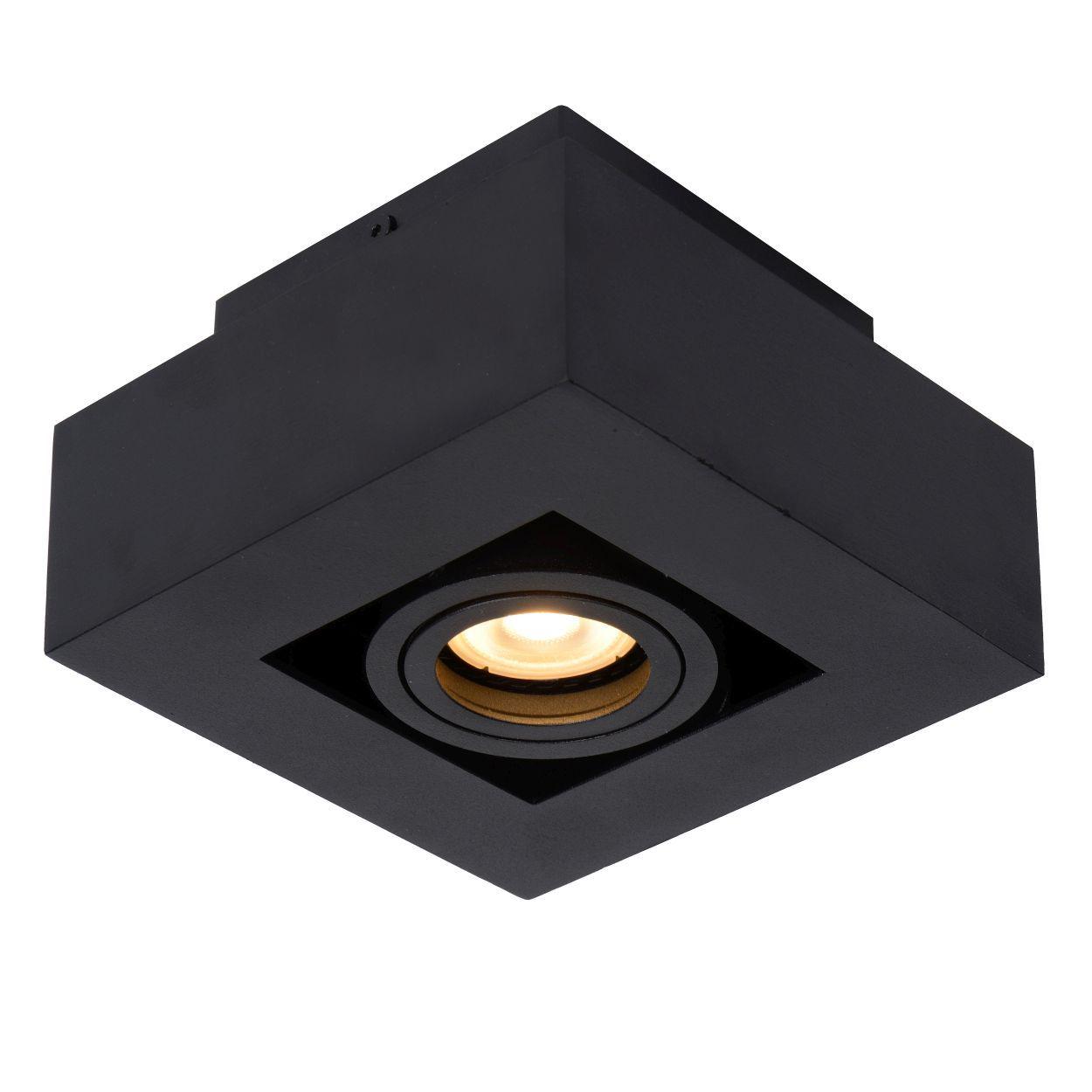 Lucide Xirax plafondspot LED Dim to warm GU10 1x5W zwart