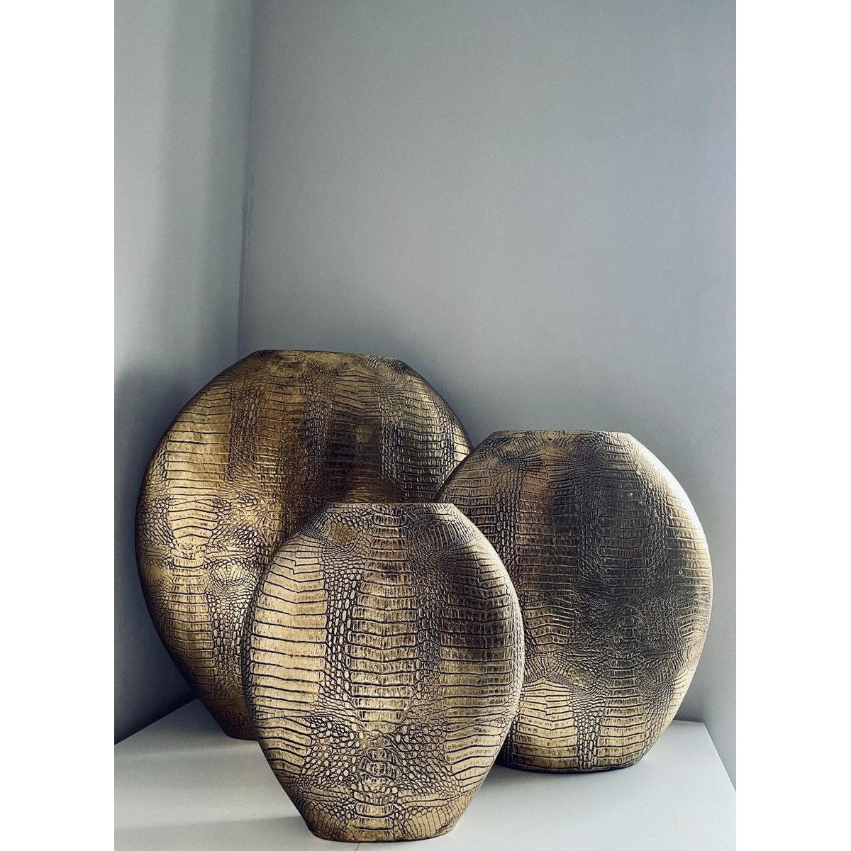 Light & Living vaas Skeld brons