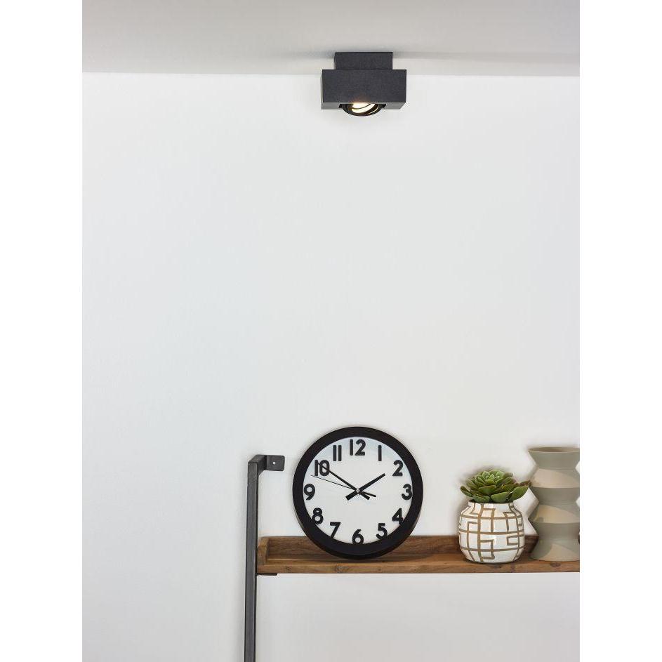 Lucide Xirax plafondspot LED Dim to warm GU10 1x5W zwart