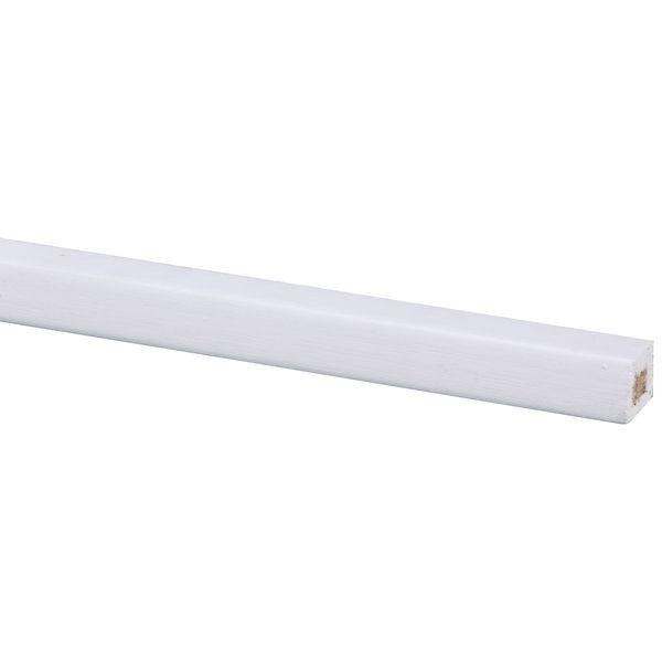 Glaslat hardhout wit gegrond 2700x17x15mm