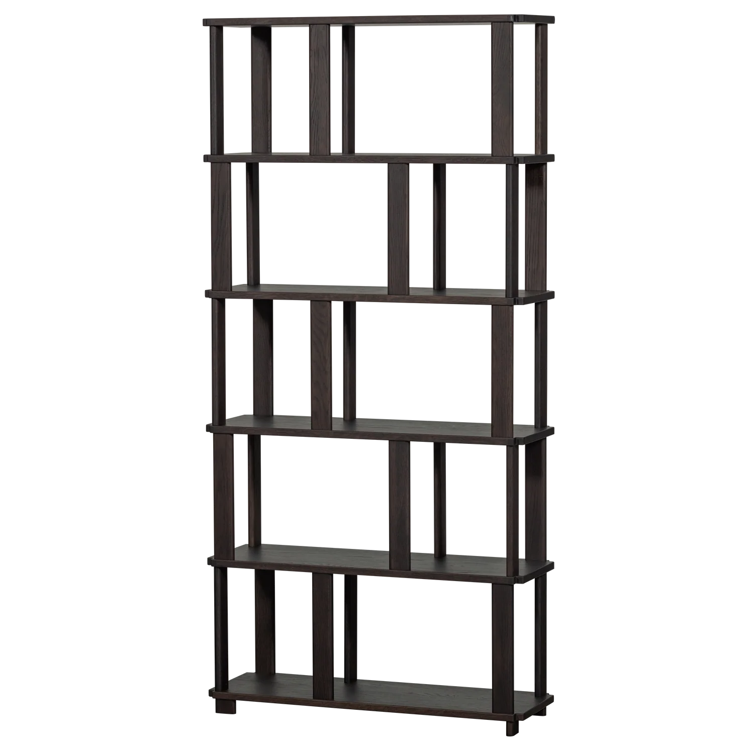 WOOOD RISS BOEKENKAST EIKENHOUT MYSTIC BROWN 186x90CM