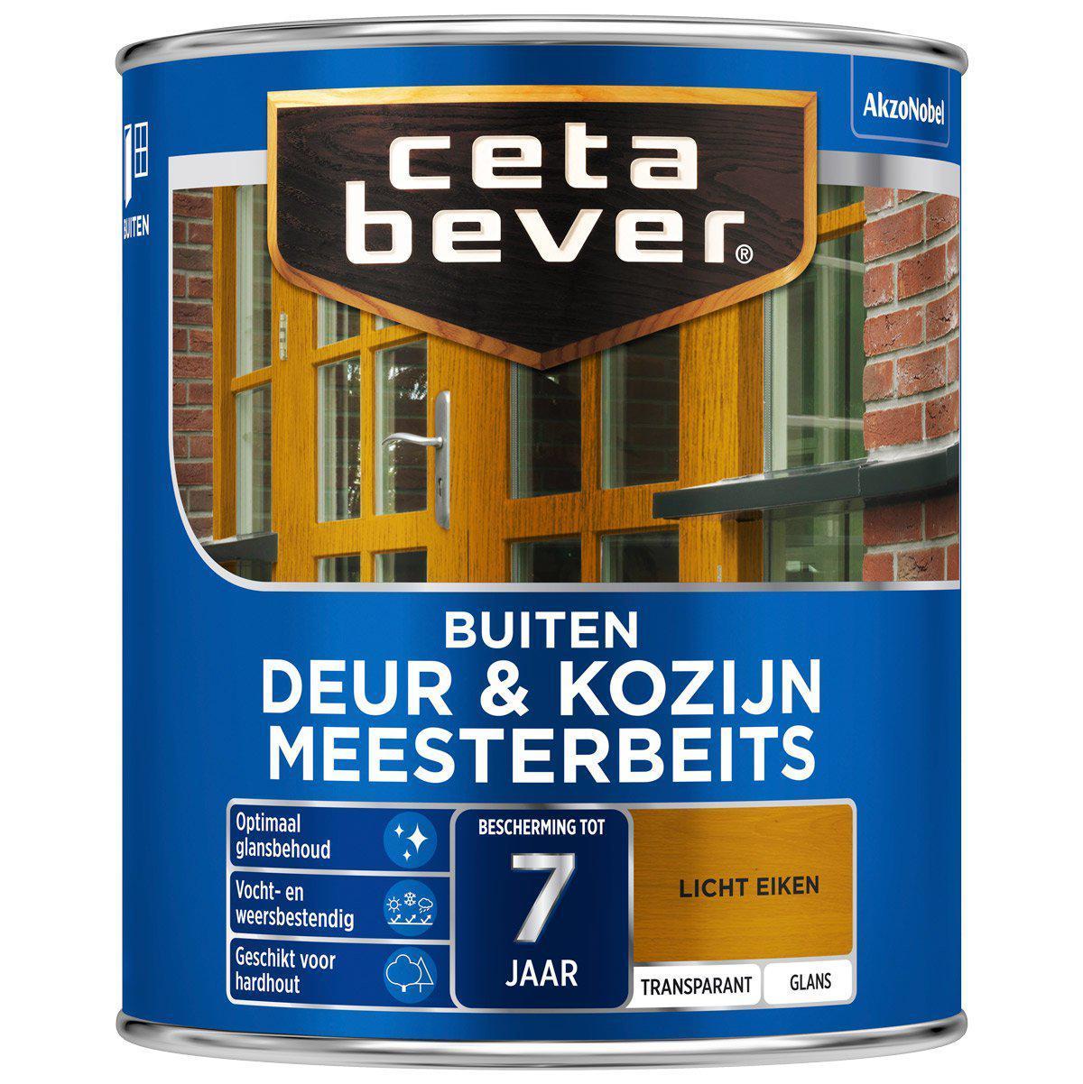 Ceta Bever Deur & Kozijn meesterbeits transparant glans 006 licht eiken 750 ml.