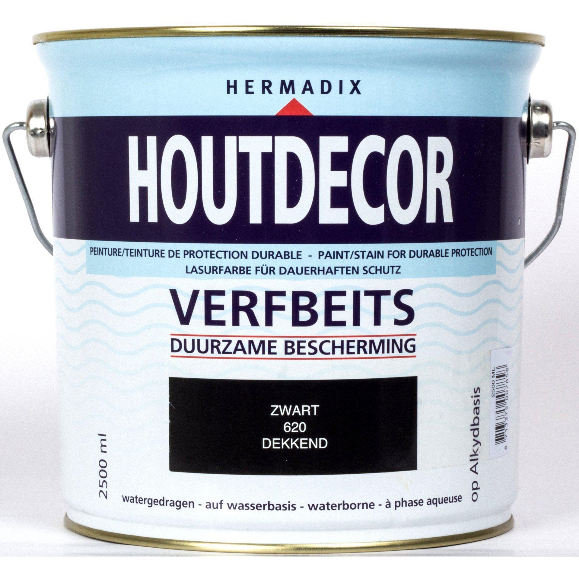 Hermadix houtdecor 620 zwart 2,5 liter