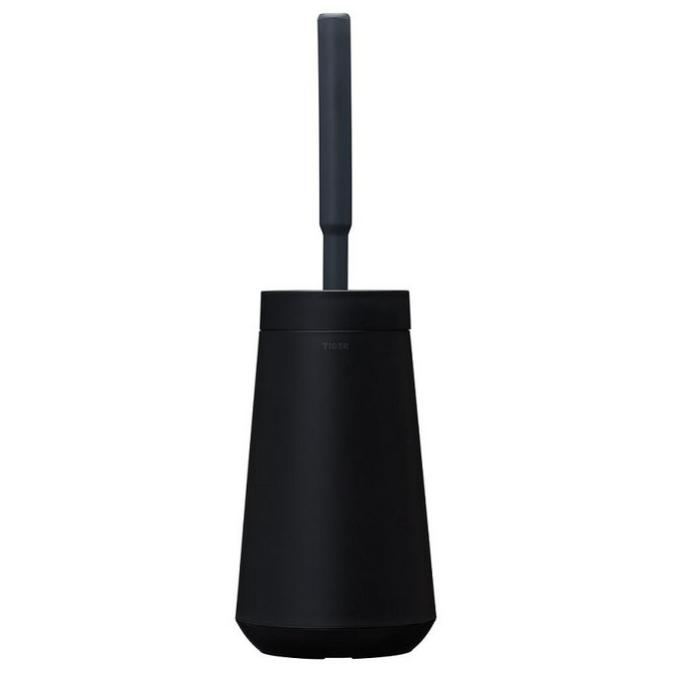 Tiger Tess toiletborstelhouder met Swoop borstel flexibel zwart/antraciet