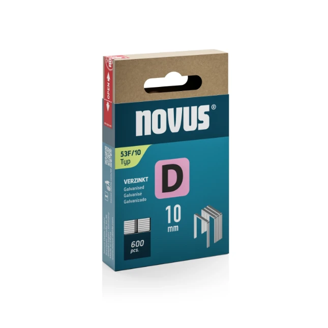 Novus vlakdraad nieten D 53F/10mm (600 stuks)