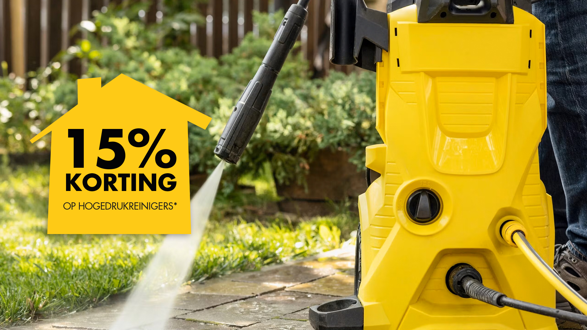 15% korting op hogedrukreinigers            