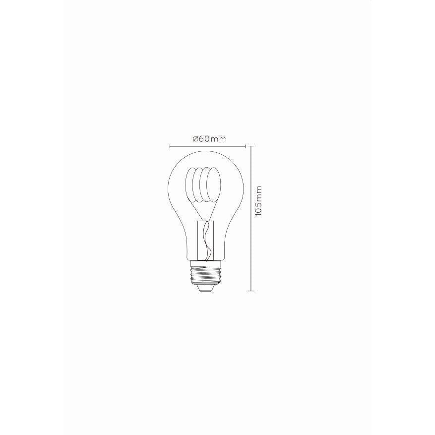 Lucide filament lamp buiten 6 cm LED E27 1x4W 2200K amber
