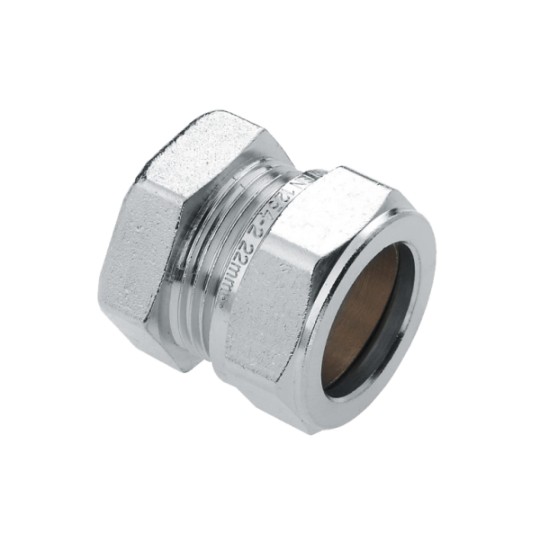 Bonfix knel eindkoppeling messing vertind 12mm