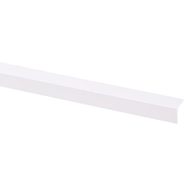 Hoekprofiel kunststof 15x15mm wit 260 cm.