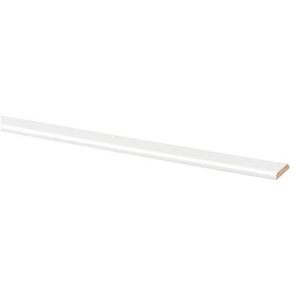 Afdeklijst MDF folie (530) 4x30mm wit 260 cm.