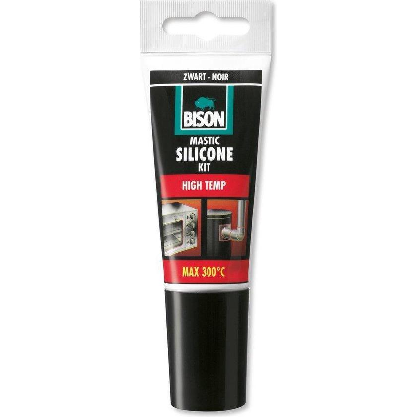 Bison siliconenkit High Temp 60 ml. zwart