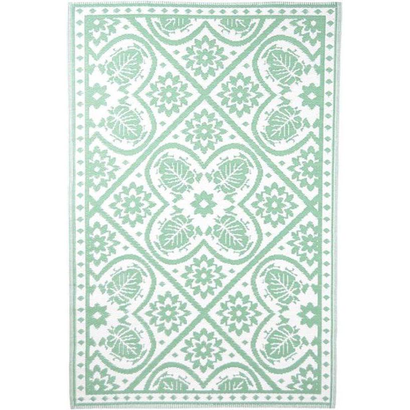 Esschert Design Tuintapijt tegels groen wit S 182x122 cm.