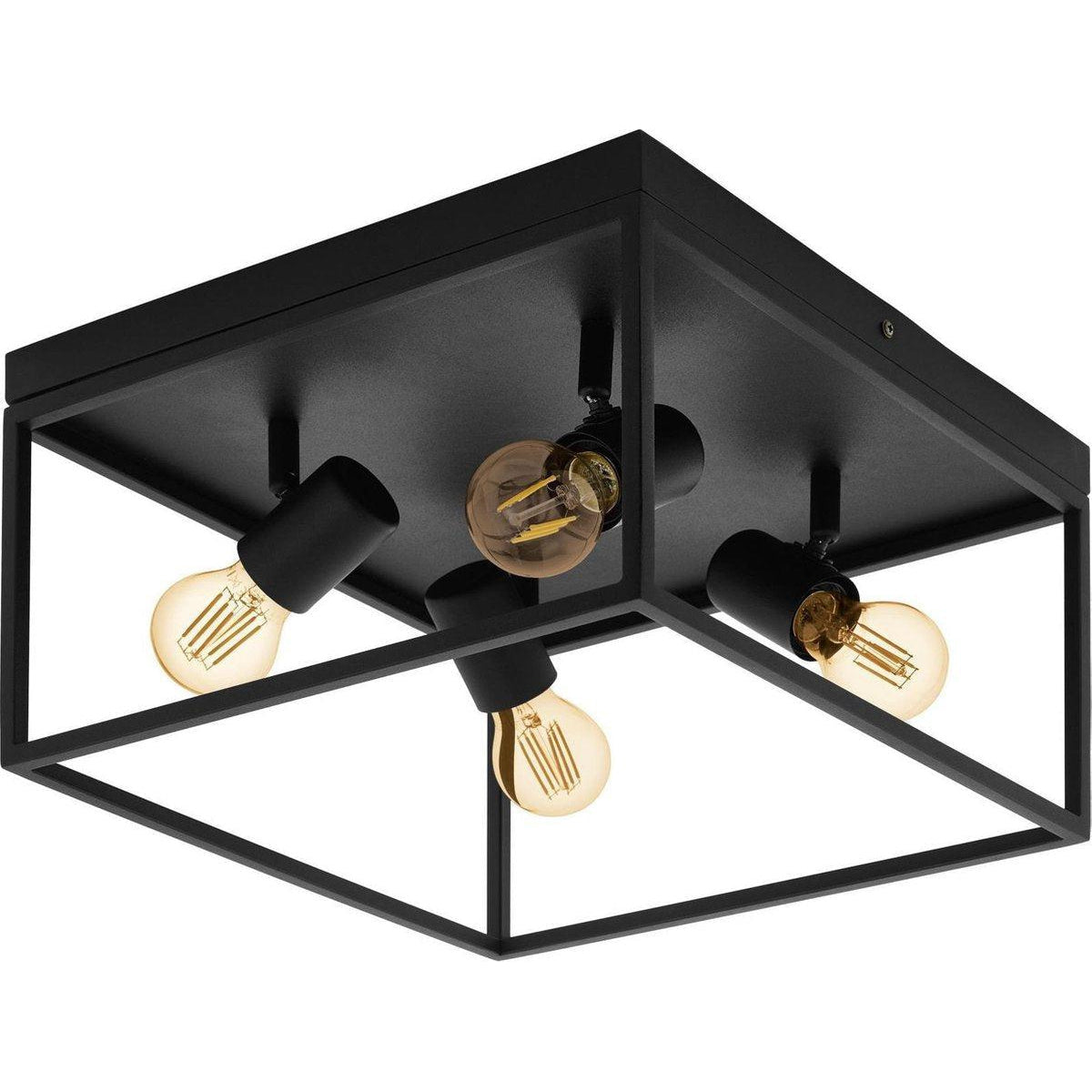 PL SILENTINA 4LI E27 DRAAIBAAR L360/B360 ZWART