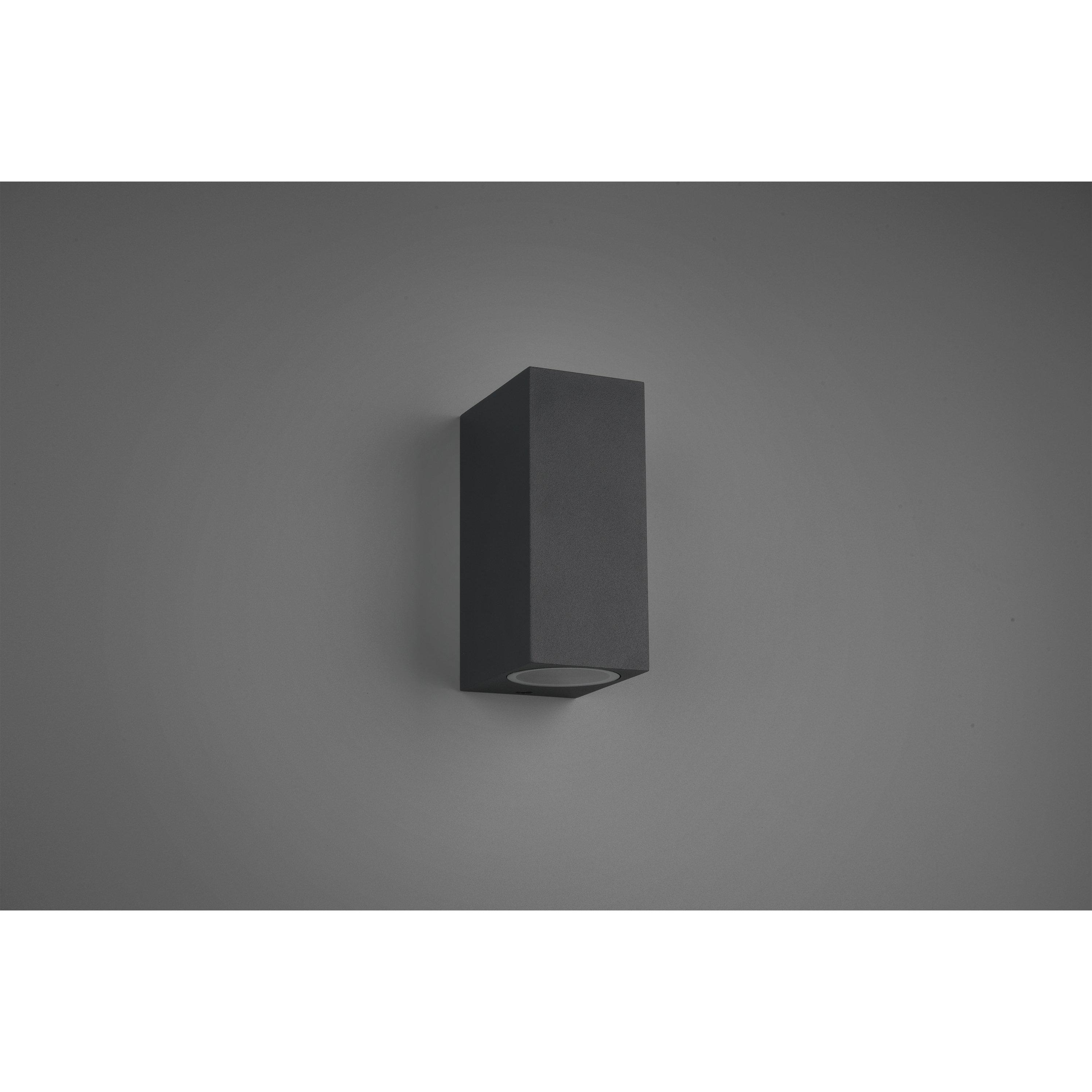 Trio wandlamp Roya 2xGU10 vierkant antraciet