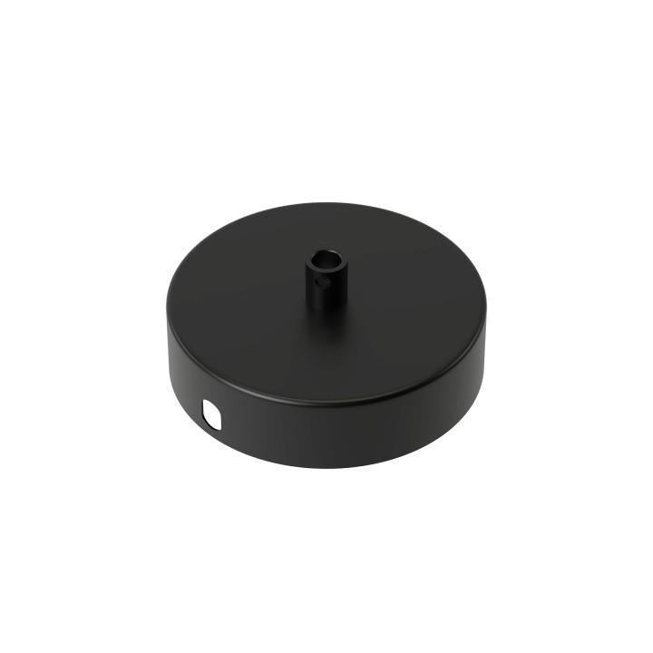Calex metalen plafondplaat 100mm 1 gat, matt black