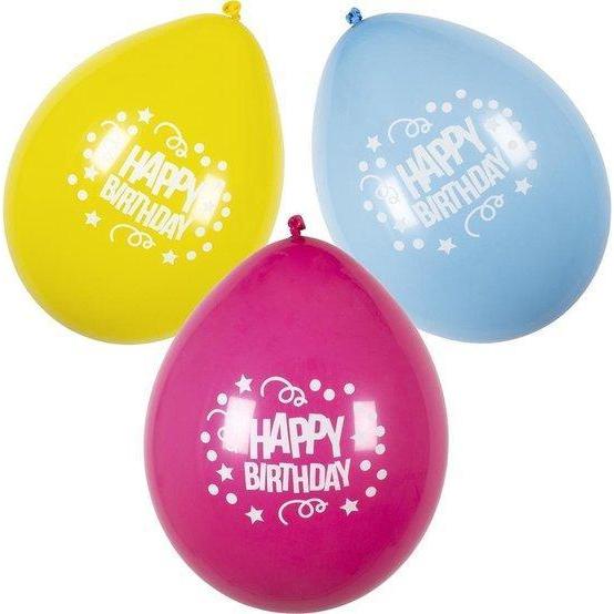 Ballon S/6 25Cm Happy Bday
