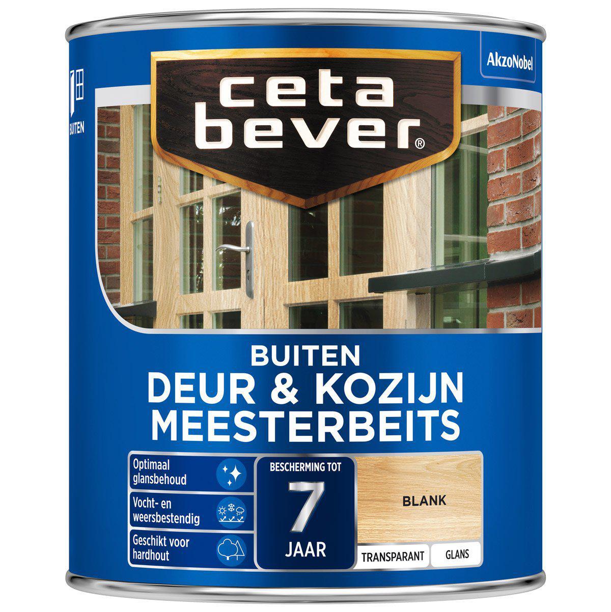 Ceta Bever Deur & Kozijn meesterbeits transparant glans 003 blank 750 ml.