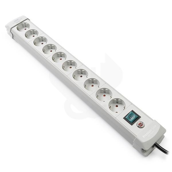 Brennenstuhl Premium-Line stekkerdoos 10-voudig lichtgrijs 3 mtr.