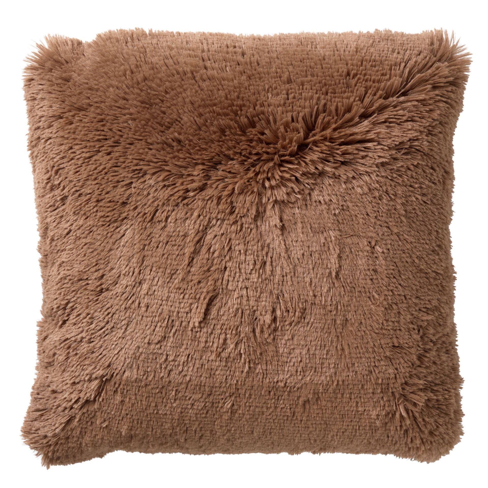 Dutch Decor sierkussen Fluffy Tobacco Brown 60×60 cm