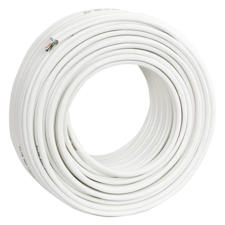 Q-Link coax/UTP kabel duo, RG6/CAT5E 25 meter wit