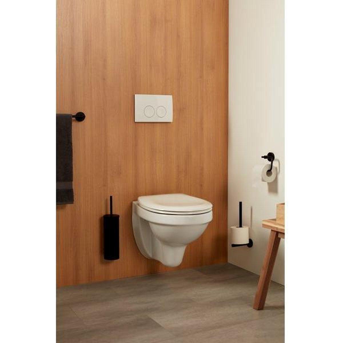 Haceka Kosmos toiletrolhouder zonder klep mat zwart