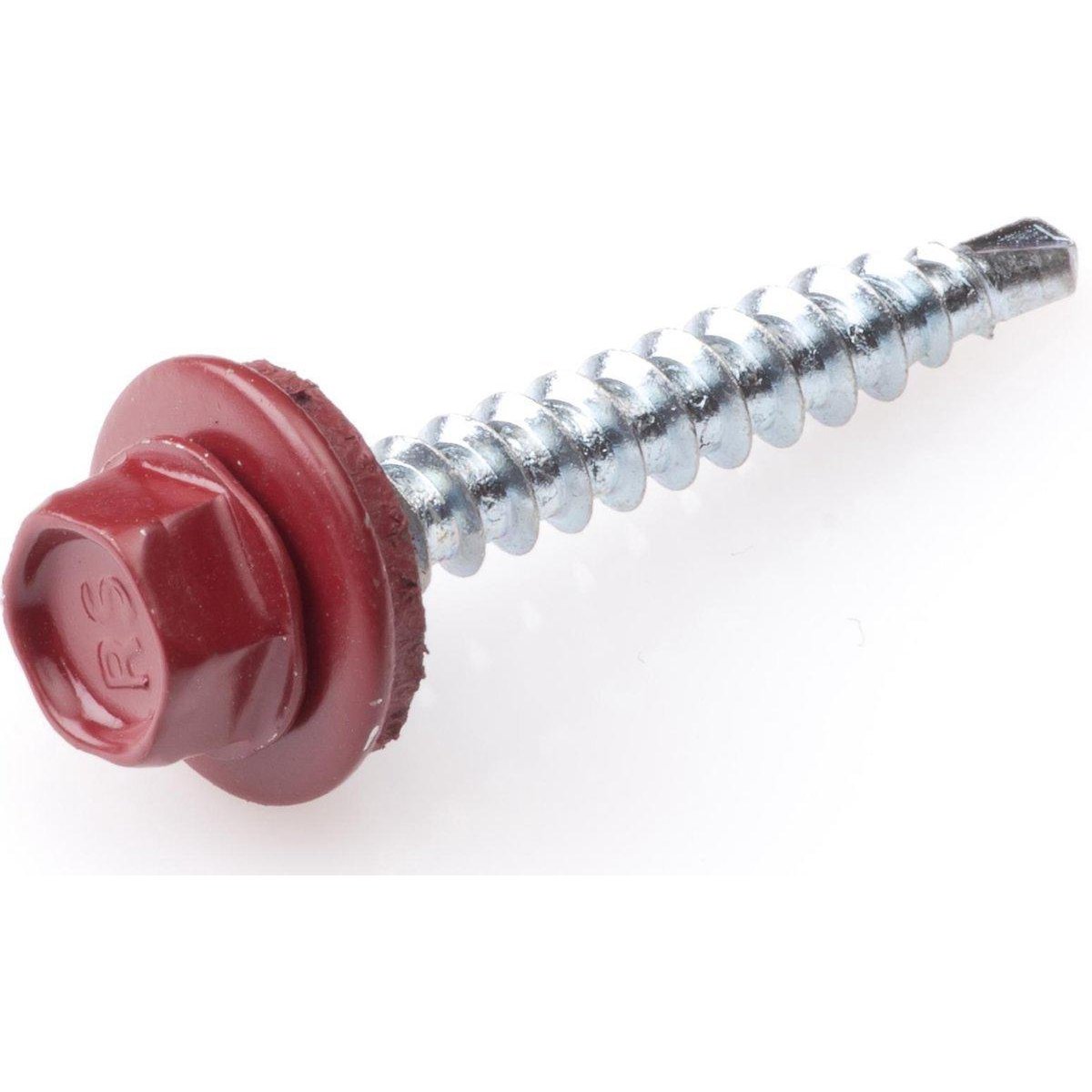 Dak & Gevel profielplaatschroef VZ rood RAL3009 4.9x35 (50)