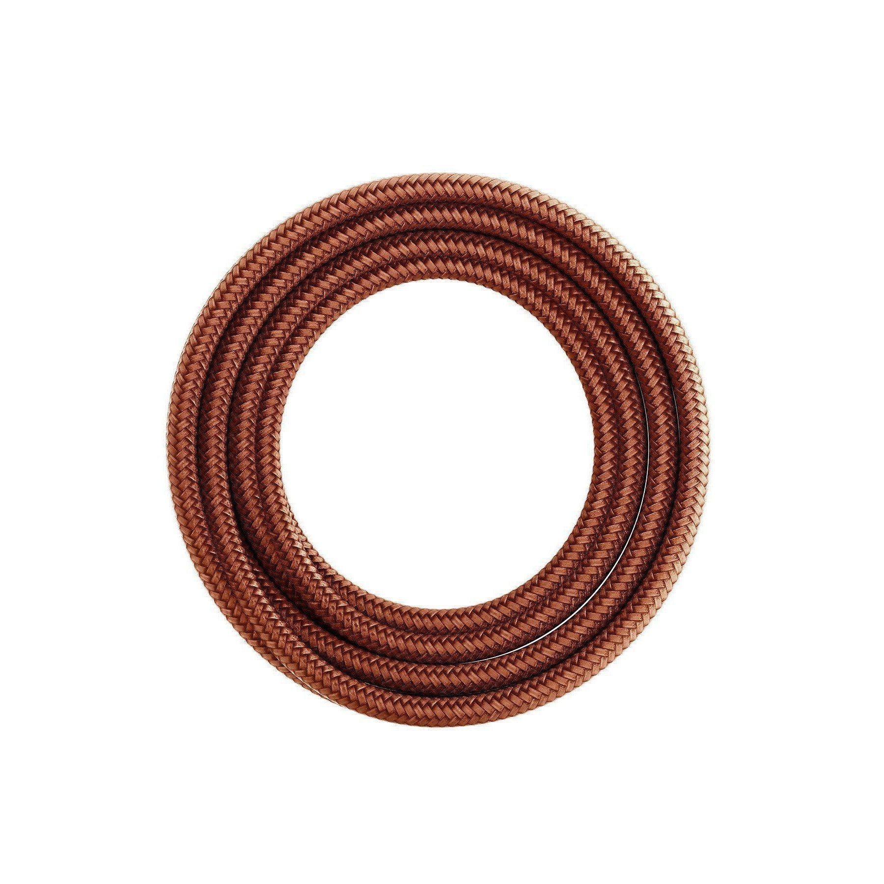 Calex textiel omwikkelde kabel 2x0,75qmm 3 mtr. metallic brown, max.250V-60W