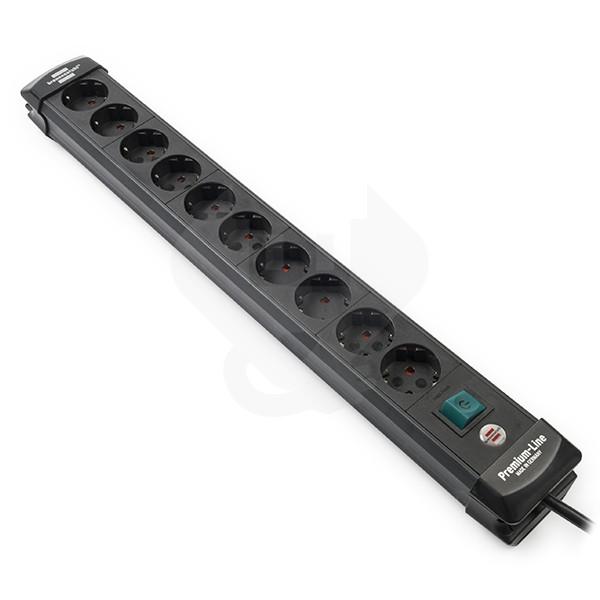 Brennenstuhl Premium-Line stekkerdoos 10-voudig zwart 3 mtr.