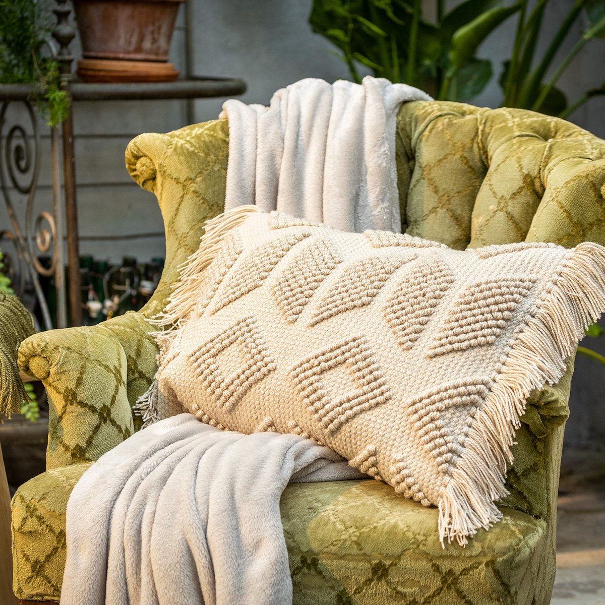 Dutch Decor sierkussen Odin Pumice Stone 60×40 cm