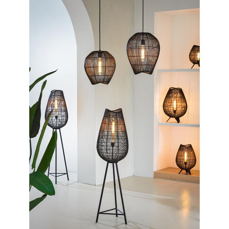 Light & Living Yumi tafellamp zwart