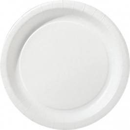 BORDEN WIT PLAT 22CM S/20