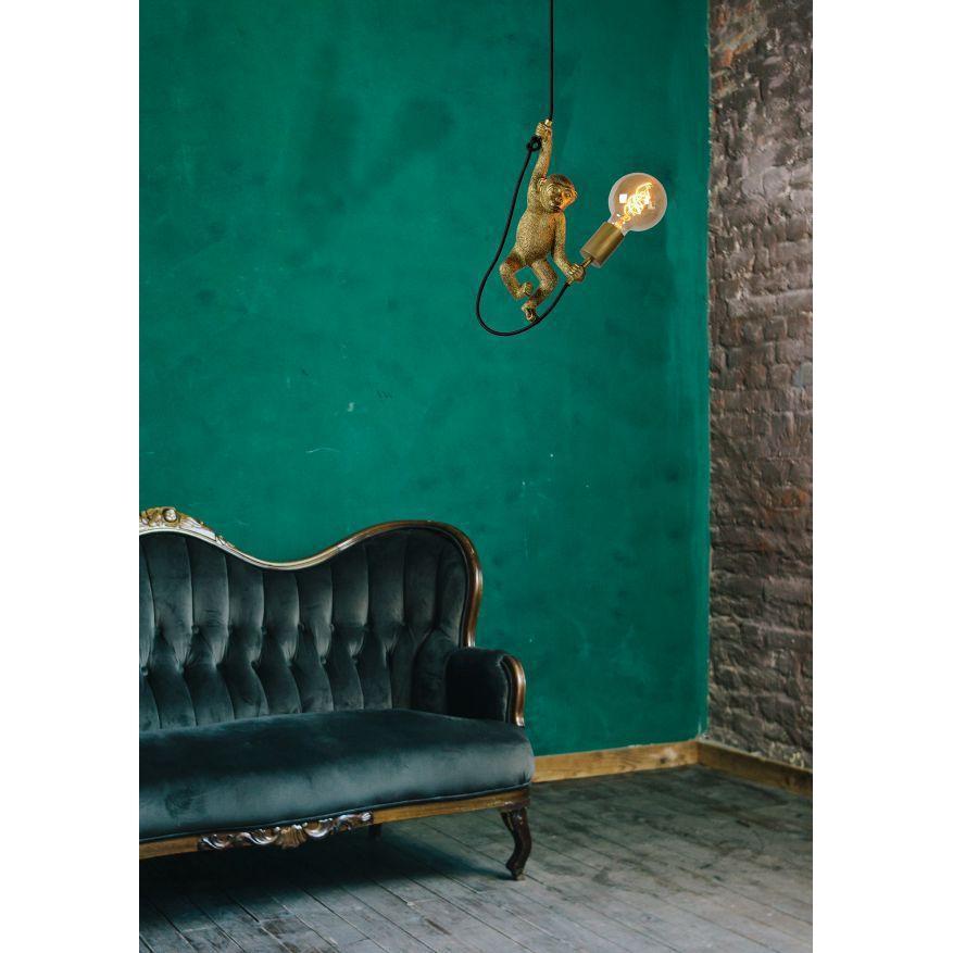 CHIMP. Hanglamp-Zwart-?17,6-1xE27-60W-Kunsts.