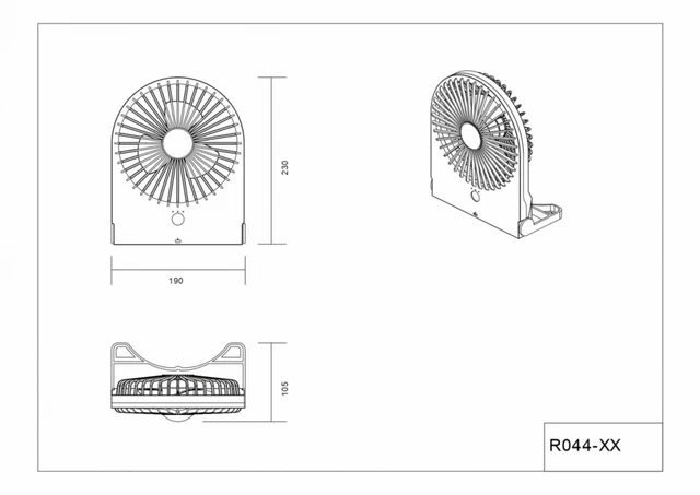 Trio Breezy tafelventilator zwart